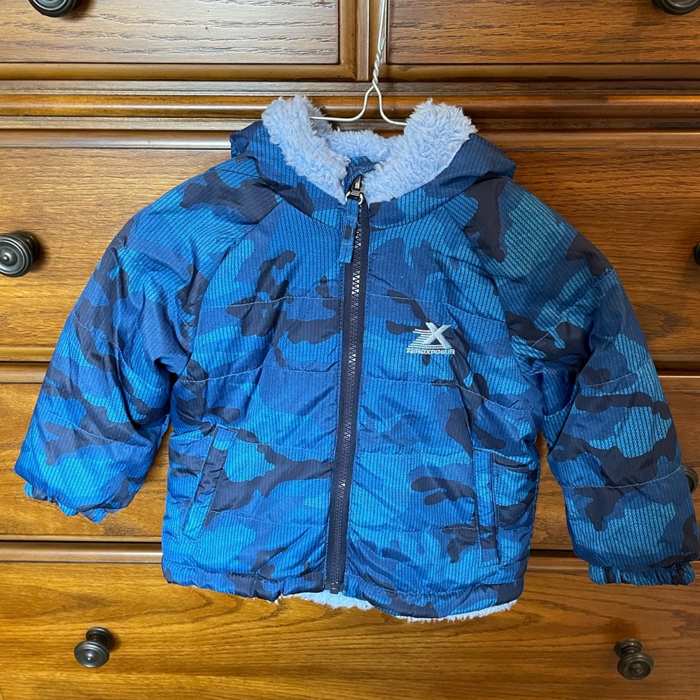 Zero X Posur blue camo coat 24 months